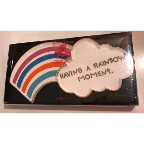 New BETSEY JOHNSON X TROLLS Jewelry Tray Rainbow Colorful Ceramic Change NIB - Picture 5 of 5